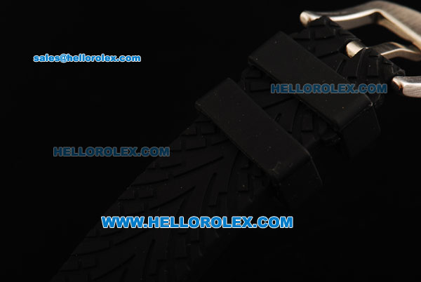 Porsche Design Limited Edition Chronograph Miyota Quartz Movement Steel Case with Black Dial and Black Rubber Strap - Click Image to Close